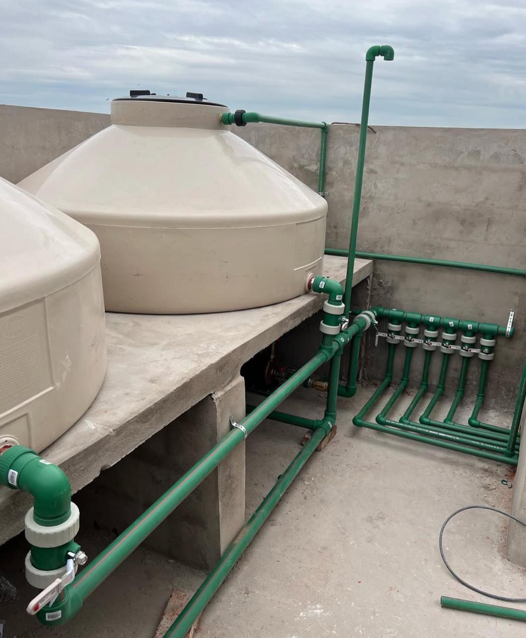 Cañería de agua caliente instalada por termofusión